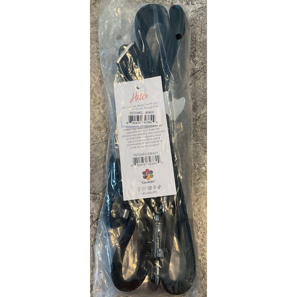 NIP Lug Fetch Dog 1” Collar & Leash Set With Gunmetal Hardware Camo Navy